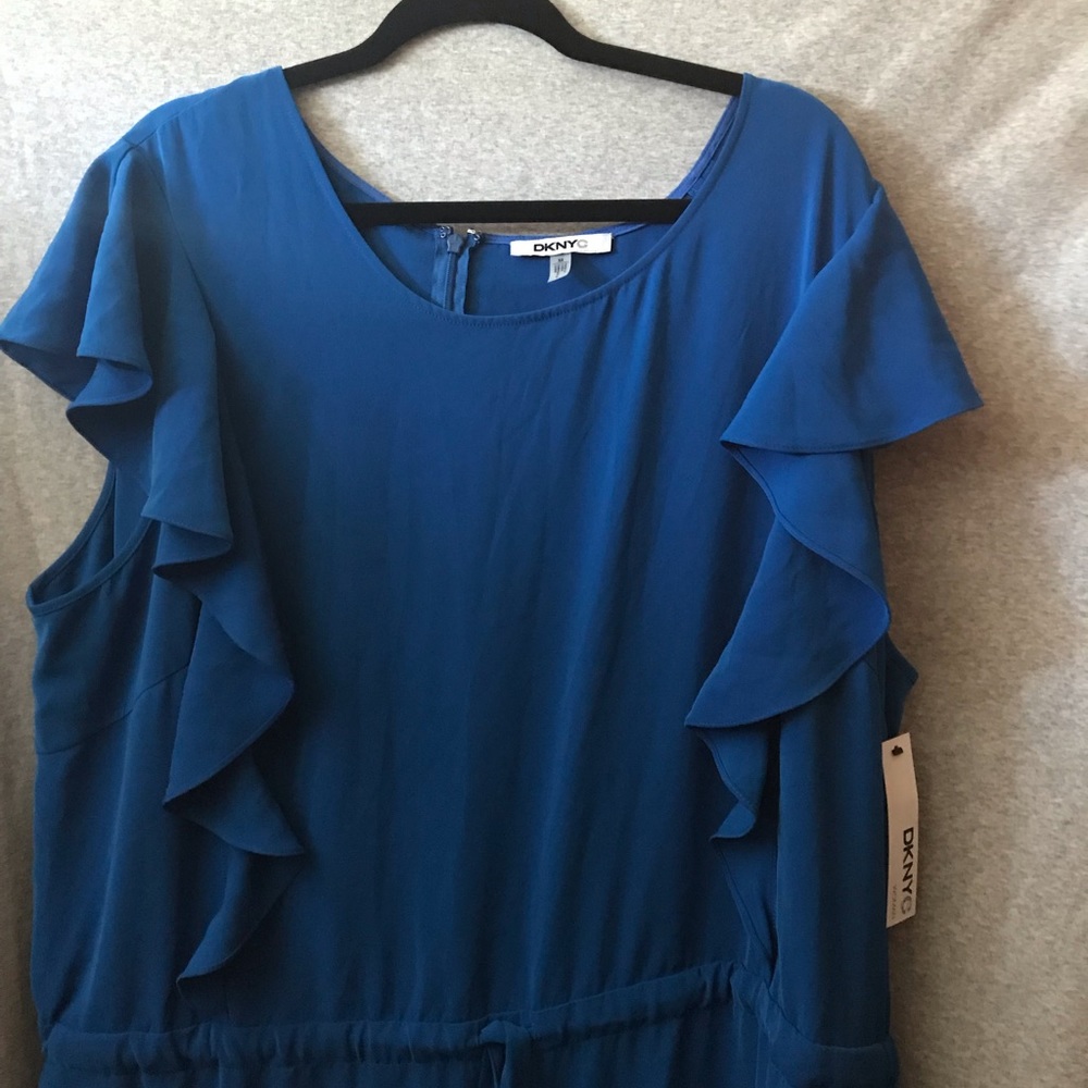 DKNY Woman Lane Bryant Blue Jumpsuit 3X